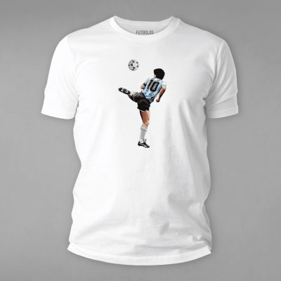 FTBL-019-Beyaz Maradona Tişörtü