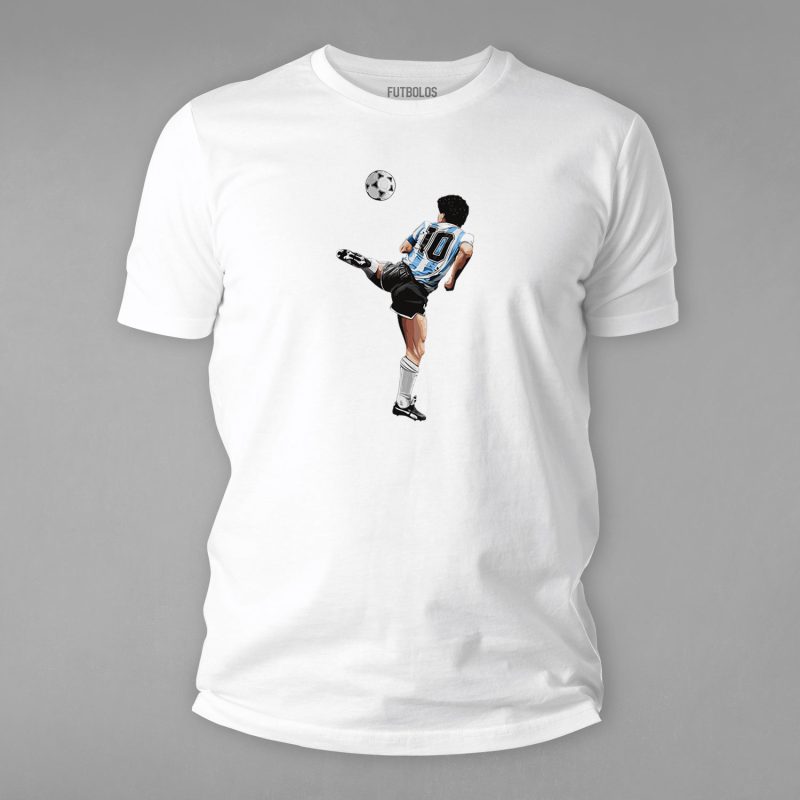 FTBL-019-Beyaz Maradona Tişörtü