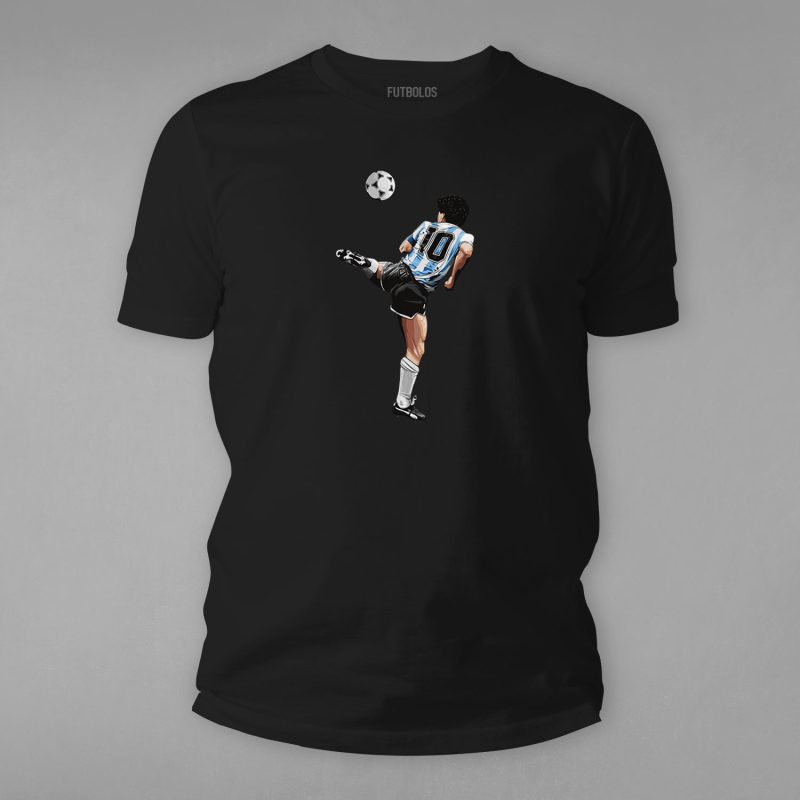 FTBL-019-Siyah Maradona Tişörtü