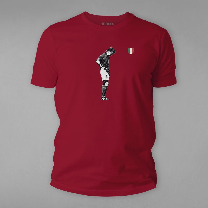 FTBL-001-Maroon Roberto Baggio Tişörtü