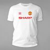 FTBL-118-Beyaz Manchester United Nostalji Forma Tişörtü