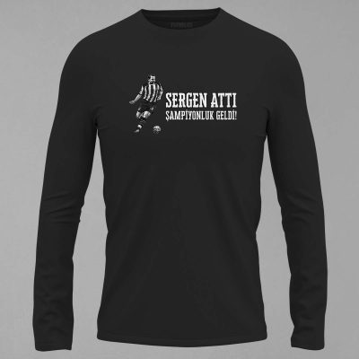 FUKT-111-Siyah Sergen Yalçın Uzun Kollu Tişört