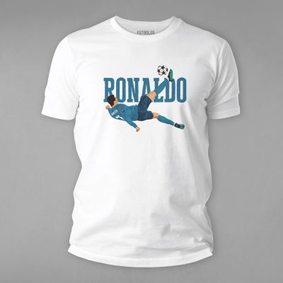 FTBL-165-Beyaz Ronaldo Real Madrid Tişörtü
