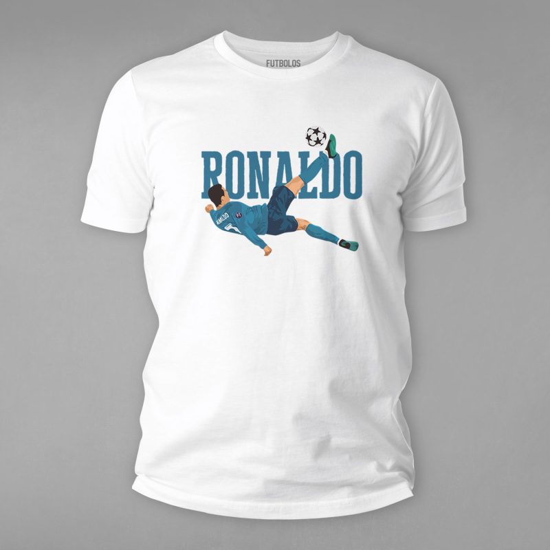 FTBL-165-Beyaz Ronaldo Real Madrid Tişörtü