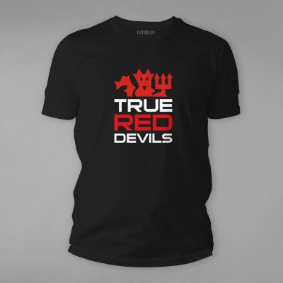 FTBL-060-Siyah Manchester United Red Devils Tişörtü