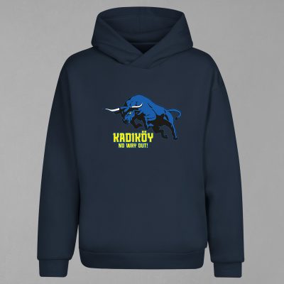 HD-015-Lacivert Fenerbahçe Boğa Kapşonlu Sweatshirt