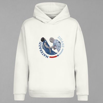 HD-094-Ekru Zidane-Materazzi Kapşonlu Sweatshirt