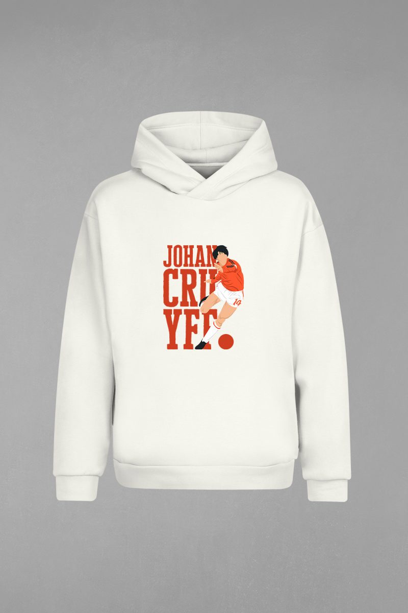 HD-167-Ekru Cruyff Kapşonlu Sweatshirt