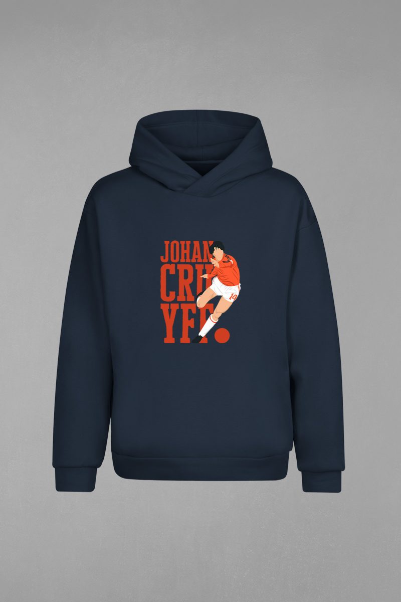 HD-167-Lacivert Cruyff Kapşonlu Sweatshirt