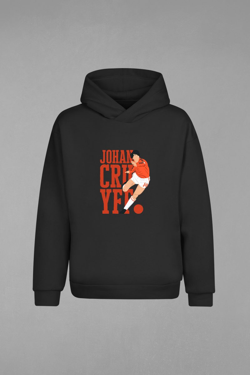 HD-167-Siyah Cruyff Kapşonlu Sweatshirt