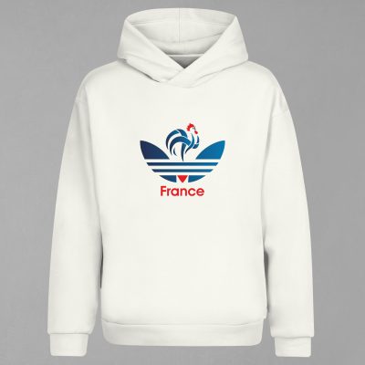 HD-203-Ekru Fransa Milli Takımı Kapşonlu Sweatshirt