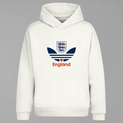 HD-204-Ekru İngiltere Milli Takımı Kapşonlu Sweatshirt