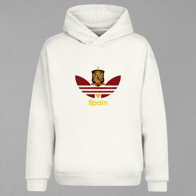 HD-206-Ekru İspanya Milli Takımı Kapşonlu Sweatshirt