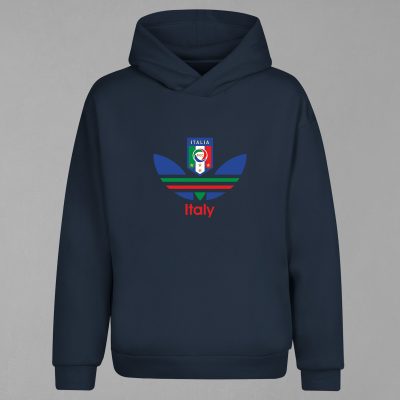 HD-210-Lacivert İtalya Milli Takımı Kapşonlu Sweatshirt