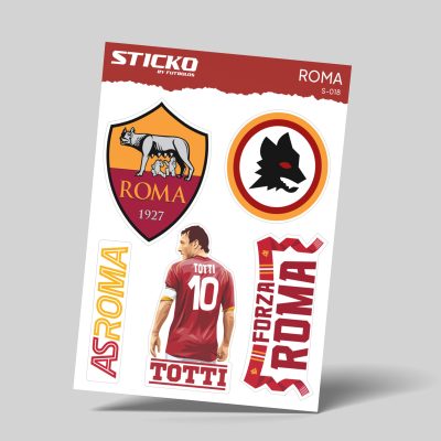 Sticko-018 AS Roma Sticker - Sticko Etiket