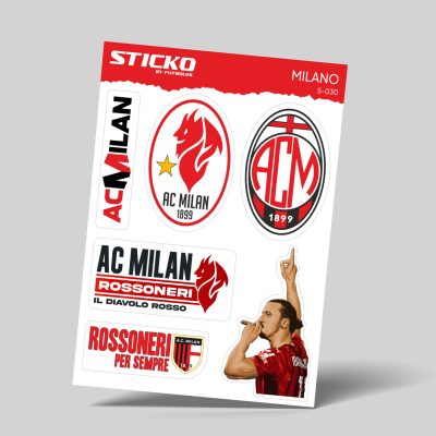 Sticko-030 AC Milan Sticker - Sticko Etiket