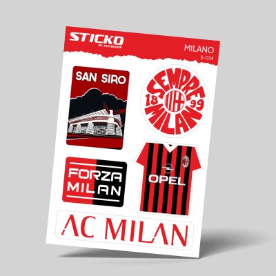 Sticko-034 AC Milan Sticker - Sticko Etiket