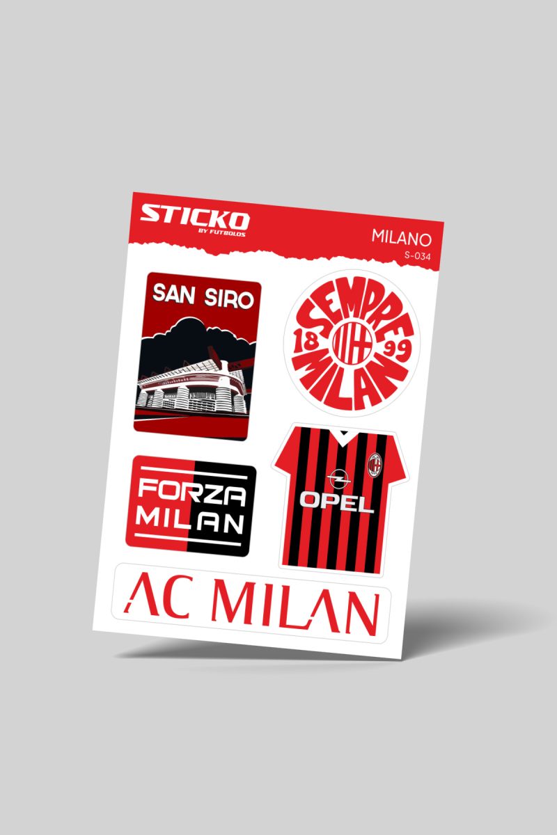 Sticko-034 AC Milan Sticker - Sticko Etiket